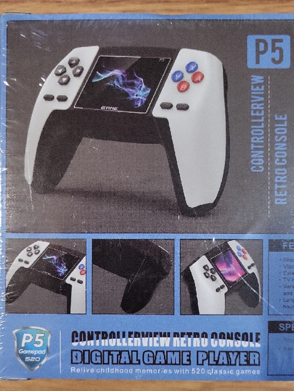 P5 Dual Player Retro Gamepad Console with Display Screen Built-in 520 Games